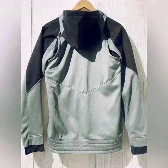 Nike Mens Black Gray Therma Fit Long Sleeve Hyper Elite Hooded Full Zip Jacket S - Picture 10 of 16